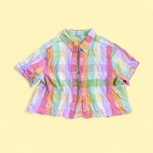 colorful button down shirt